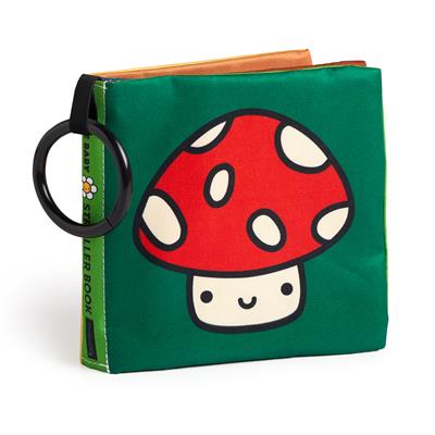 Mudpuppy knisperboek Nature Baby bevestigd aan kinderwagen