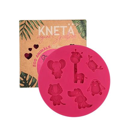 Kneta siliconenmal Zoodieren – boetseervorm met dierfiguren voor kinderen vanaf 1 jaar