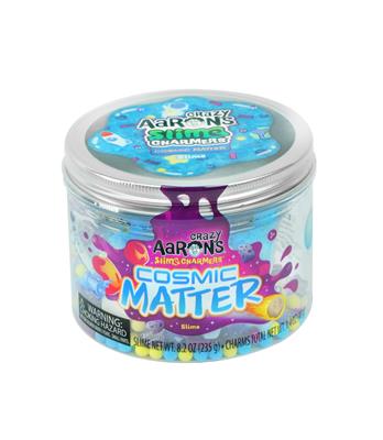 Helderblauw ruimte-slijm met sterren en planeten van Crazy Aaron’s