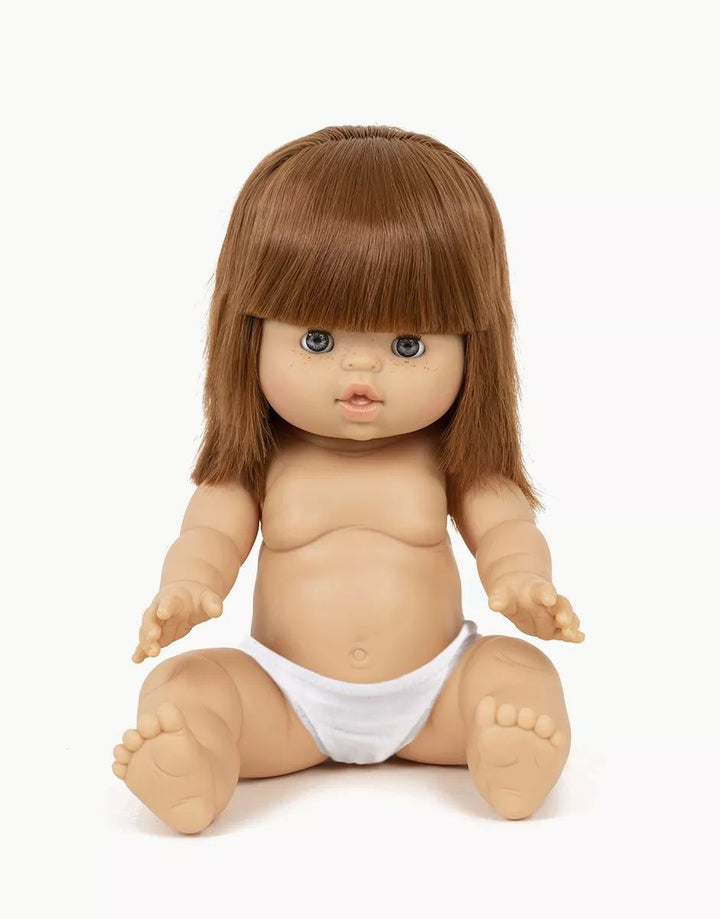 Minikane pop Capucine met rood haar en slapende ogen, 34 cm