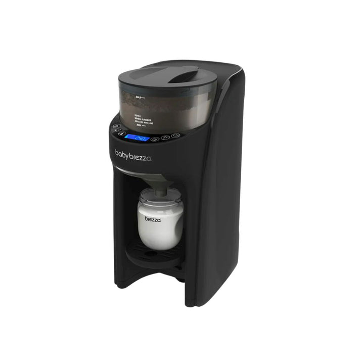 Baby Brezza Formula Pro Advanced flesvoedingsapparaat in zwart met digitaal display