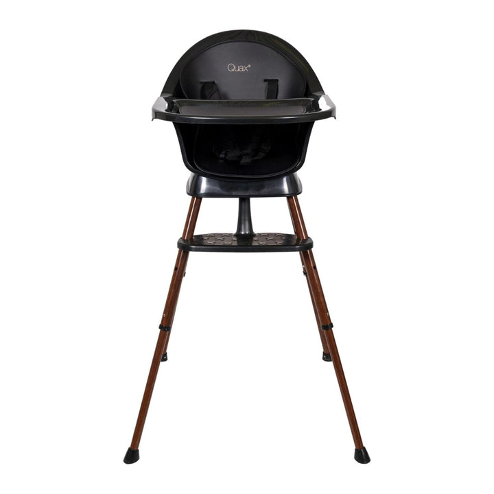 Quax Ultimo 3 Luxe meegroeistoel in Black Walnut met eettablet en kussen