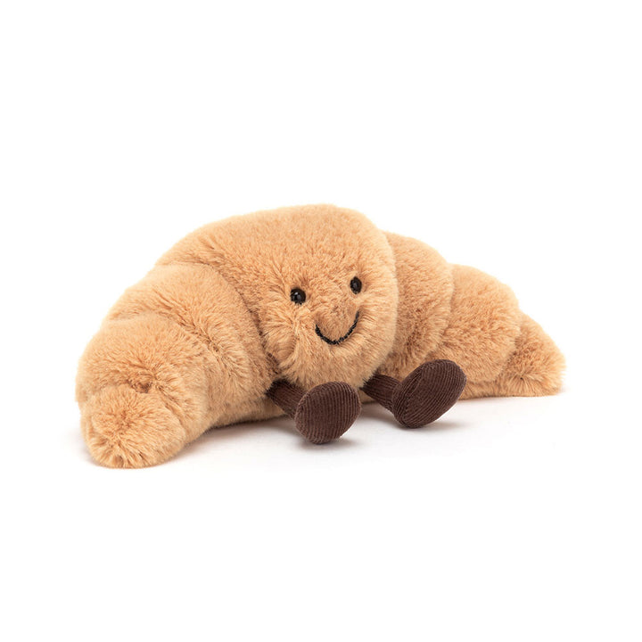 Jellycat Amuseables Croissant Small knuffel – zacht beige met lach