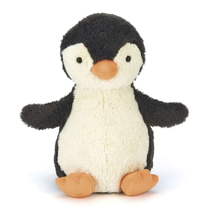 Jellycat knuffel Peanut Penguin Medium in grijs, staand met zachte vleugels