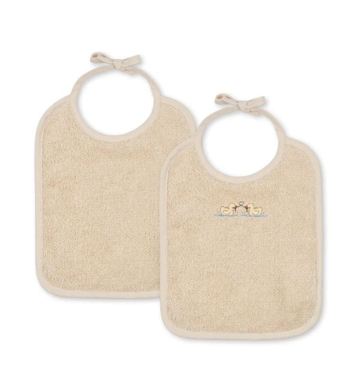 Konges Slojd Figo slabbetjes 2-pack in antique white van zacht biologisch badstof