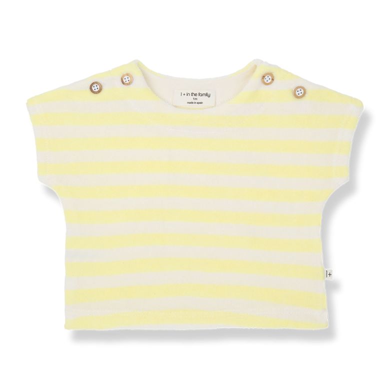 1+ In The Family - T-Shirt Korte Mouw Kavala | Pastel Yellow