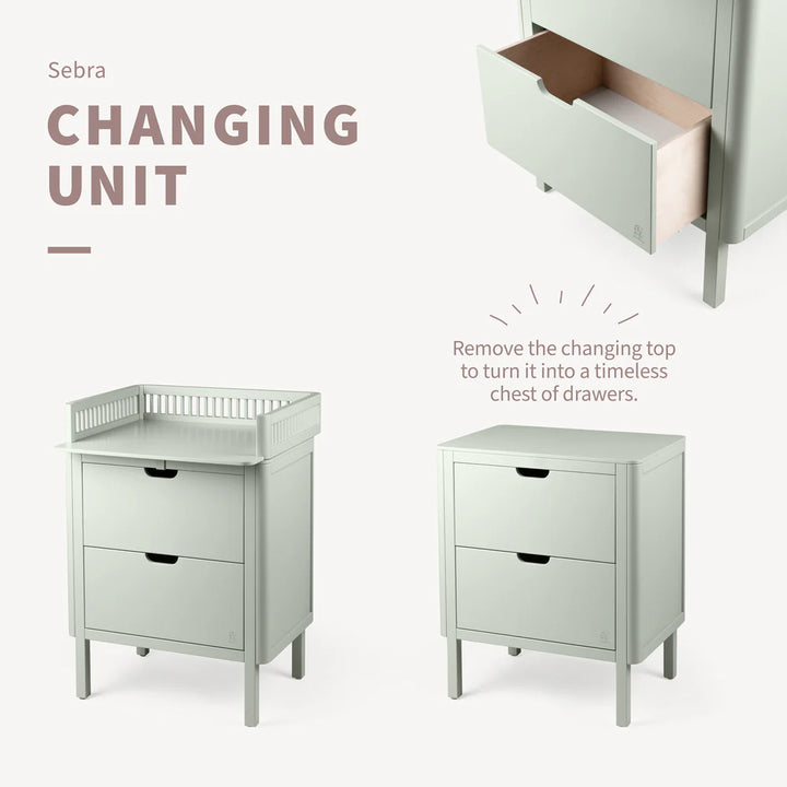 Sebra - Commode Met Laden | Mist Green