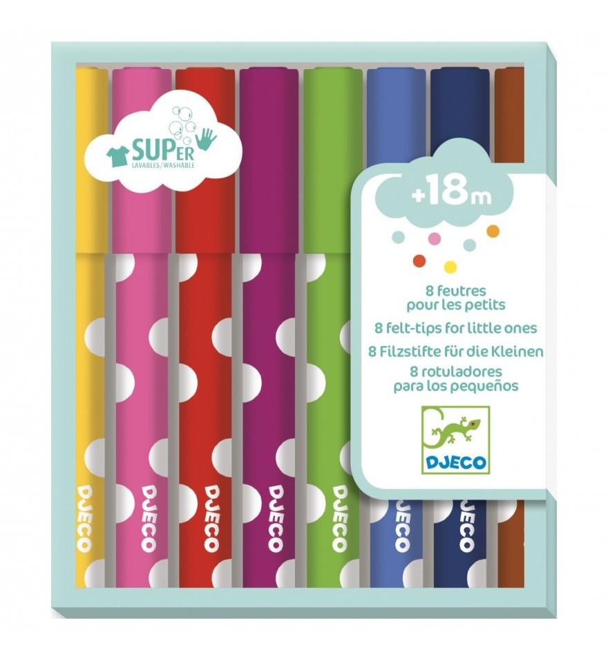 Uitwasbare Stiften voor de Kleintjes (8pack)