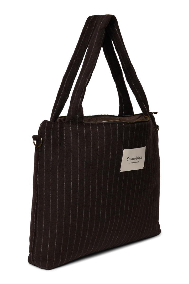 Studio Noos - Verzorgingstas Flannel Chalkstripe | Brown