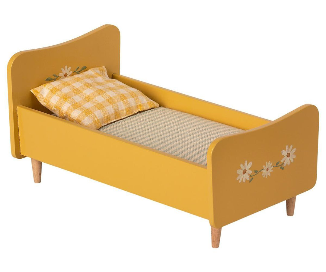 Miniatuur Houten Bed Mini Yellow