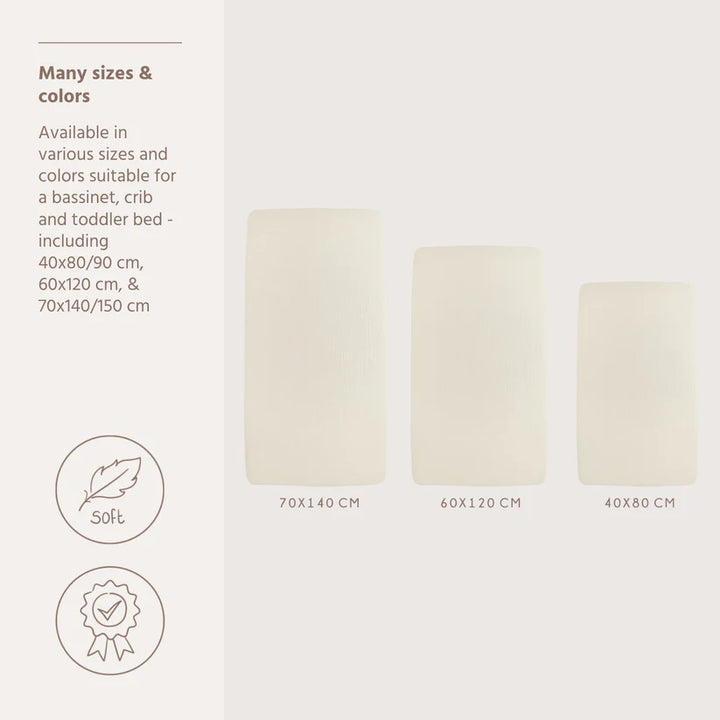 B-Boo - Hoeslaken Pre-Washed Hydrofiel 60x120cm | Offwhite