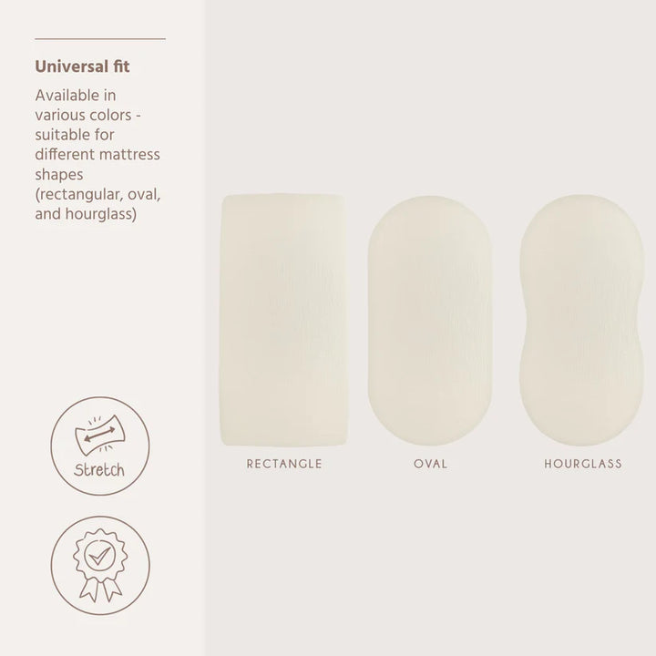 B-Boo - Hoeslaken Pre-Washed Hydrofiel 40x80cm | Offwhite