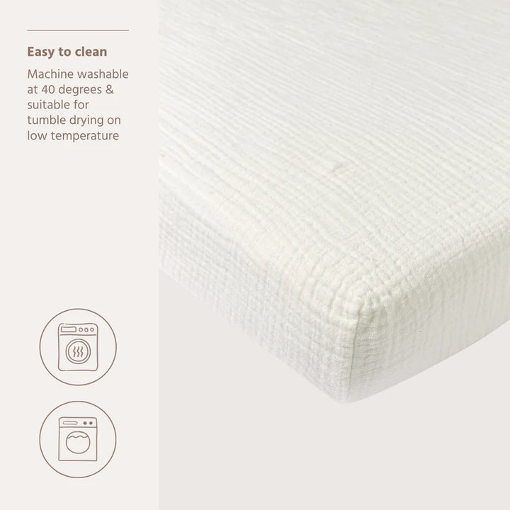 B-Boo - Hoeslaken Pre-Washed Hydrofiel 40x80cm | Offwhite