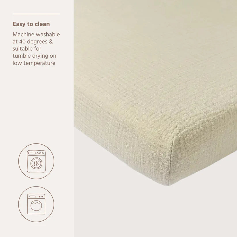B-Boo - Hoeslaken Pre-Washed Hydrofiel 40x80cm | Soft Sand