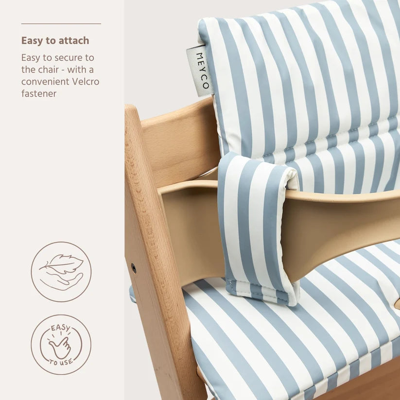 Meyco - Stoelverkleiner Meegroeistoel | Fat Stripe Jeans Blue