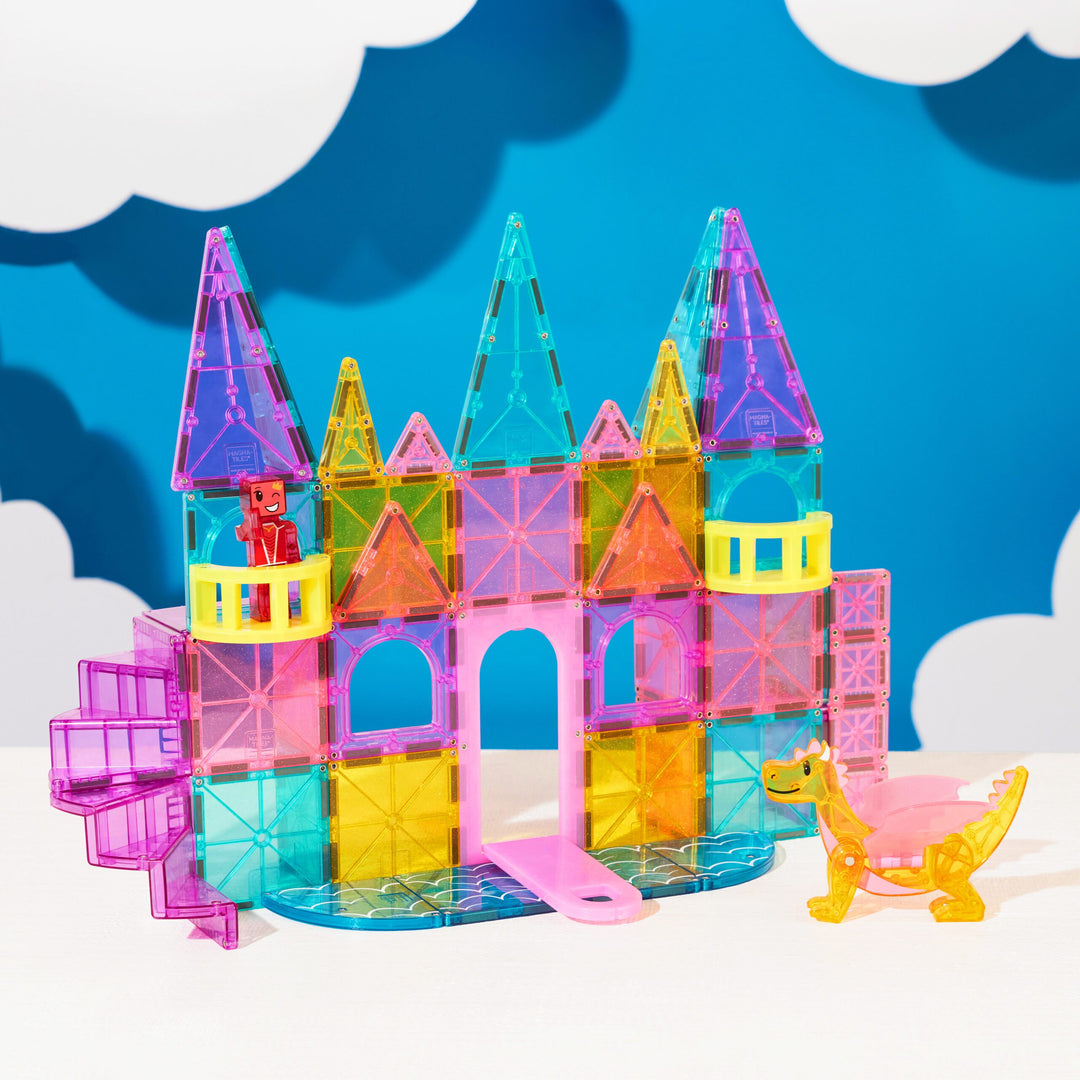 MAGNA-TILES - Magnetische Bouwblokken Castle DLX Met Micromags (48 stuks) | Multicolor