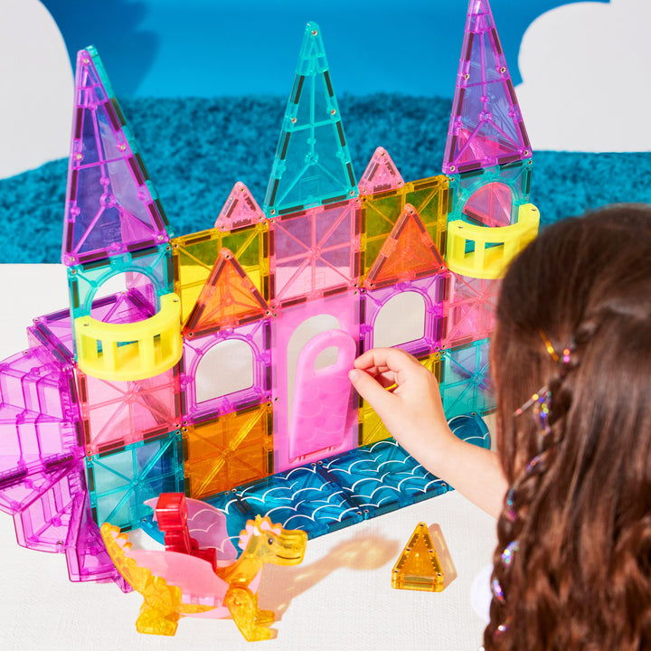 MAGNA-TILES - Magnetische Bouwblokken Castle DLX Met Micromags (48 stuks) | Multicolor