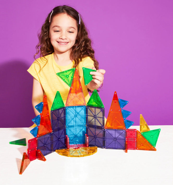 Magna-Tiles Combo set met 46 kleurrijke magnetische bouwblokken, inclusief klassieke tegels en Micromags voor gedetailleerde bouwwerken