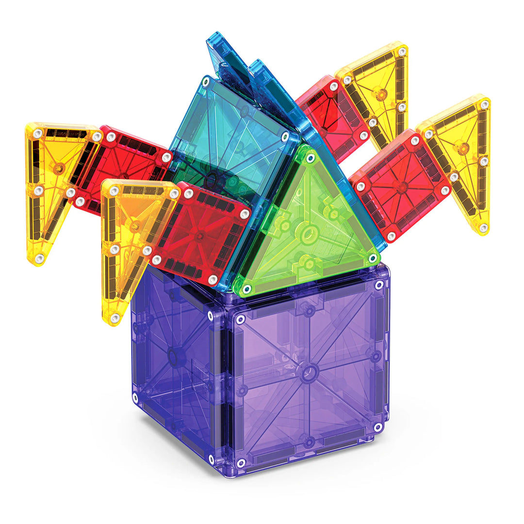 Magna-Tiles Combo set met 46 kleurrijke magnetische bouwblokken, inclusief klassieke tegels en Micromags voor gedetailleerde bouwwerken