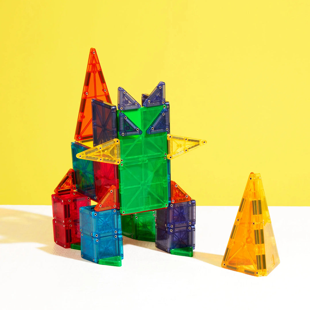 Magna-Tiles Combo set met 62 kleurrijke magnetische bouwblokken, inclusief klassieke tegels en Micromags voor gedetailleerde bouwwerken