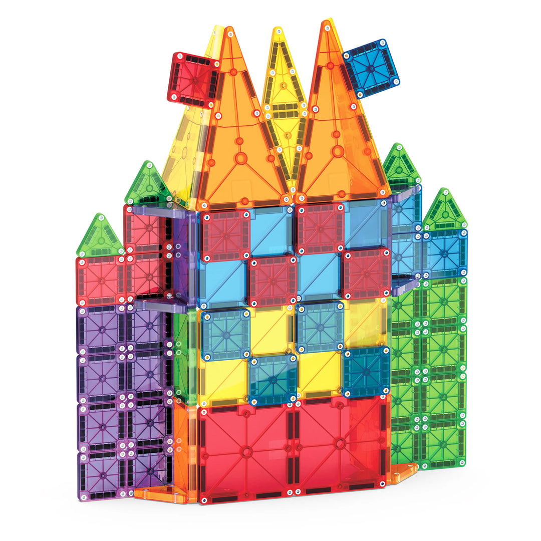 Magna-Tiles Combo set met 62 kleurrijke magnetische bouwblokken, inclusief klassieke tegels en Micromags voor gedetailleerde bouwwerken