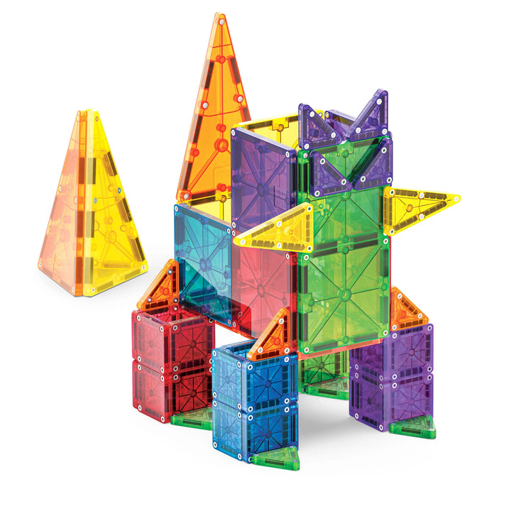 Magna-Tiles Combo set met 62 kleurrijke magnetische bouwblokken, inclusief klassieke tegels en Micromags voor gedetailleerde bouwwerken