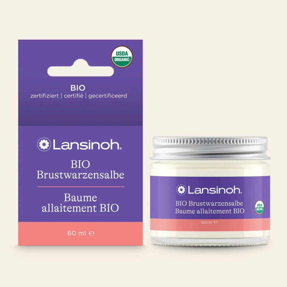 Lansinoh Biologische Tepelcrème 60ml voor verzorging van gevoelige tepels tijdens zwangerschap en borstvoeding