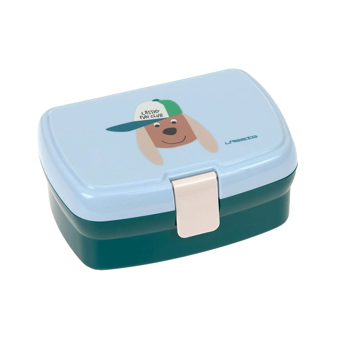 LÄSSIG Tiny Team Dog lunchbox met uitneembare tray voor school en onderweg