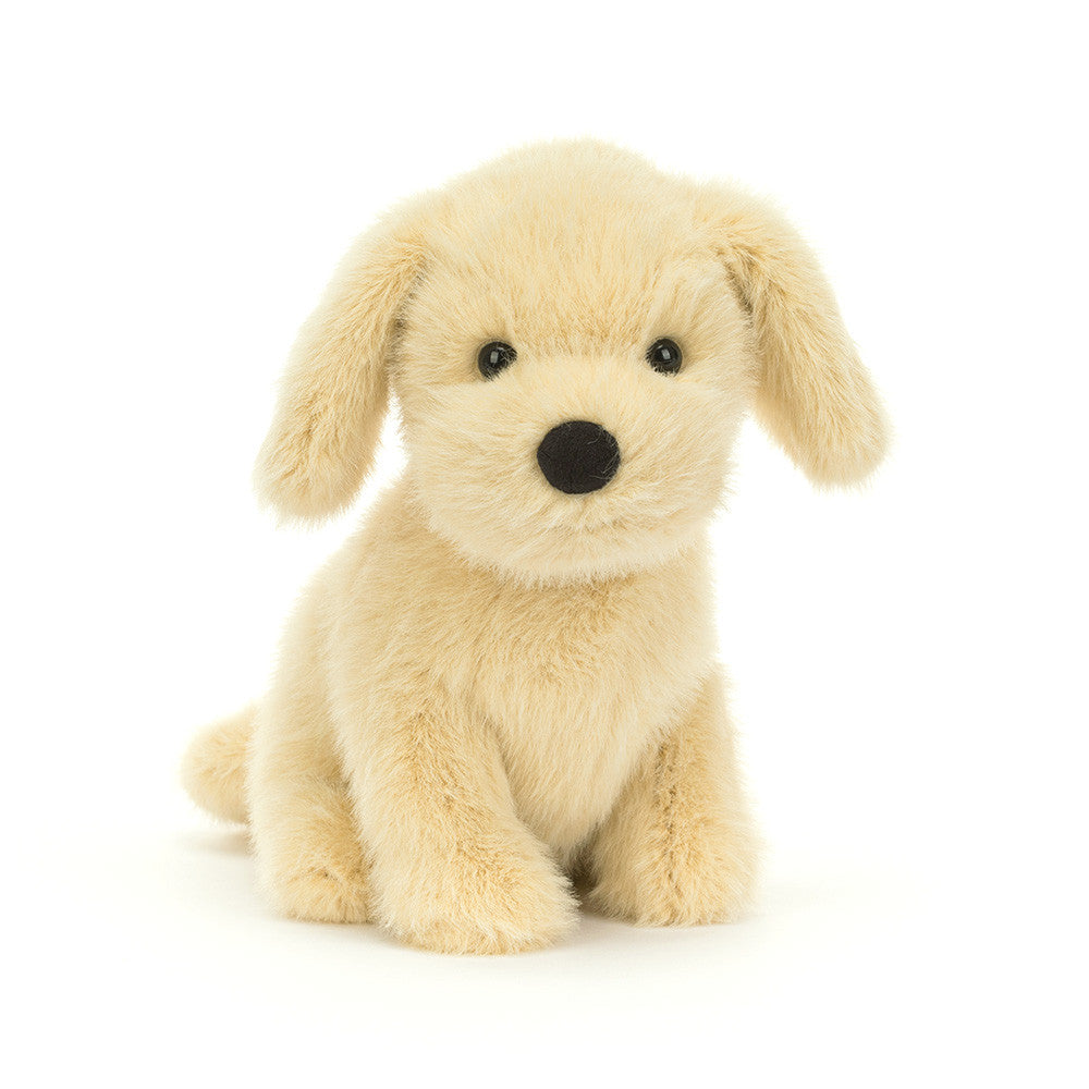 Jellycat Golden Puppy knuffel met zachte gouden vacht