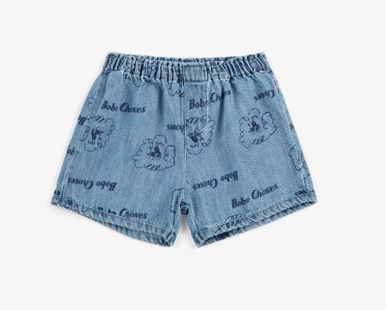 Bobo Choses - Short Pickles The Dog All Over Denim Baby