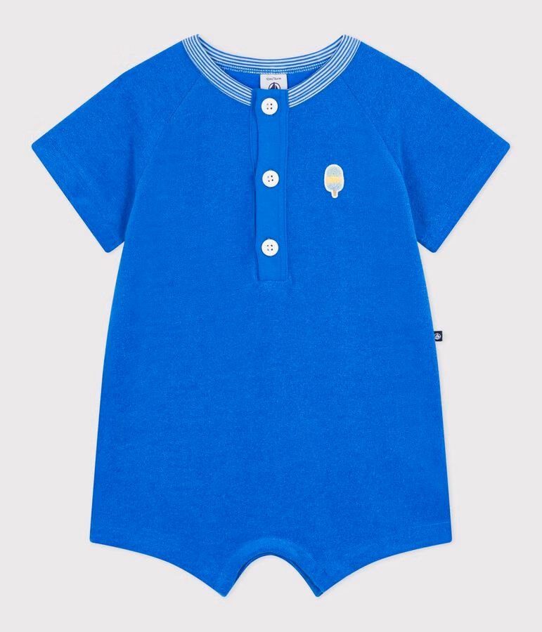 Petit Bateau - Pyjama Jumpsuit Katoen | Blauw