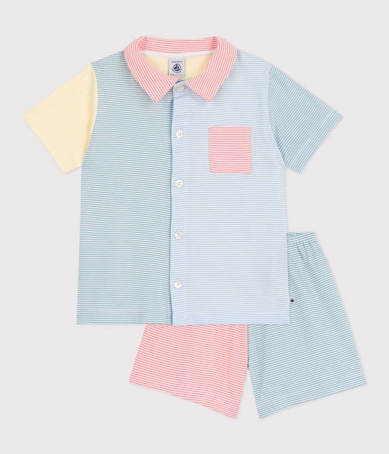 Petit Bateau - Pyjama Kort Knoopjes | Multicolor