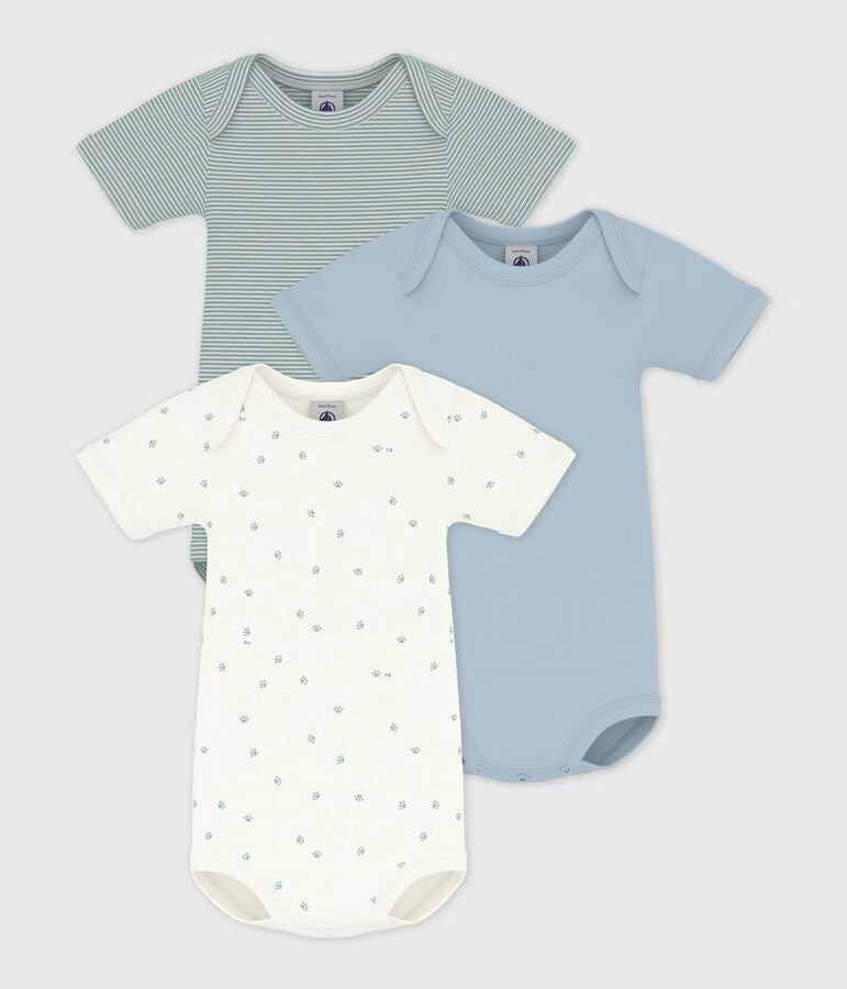 Petit Bateau - Set Body's Korte Mouw | Blauw Multi