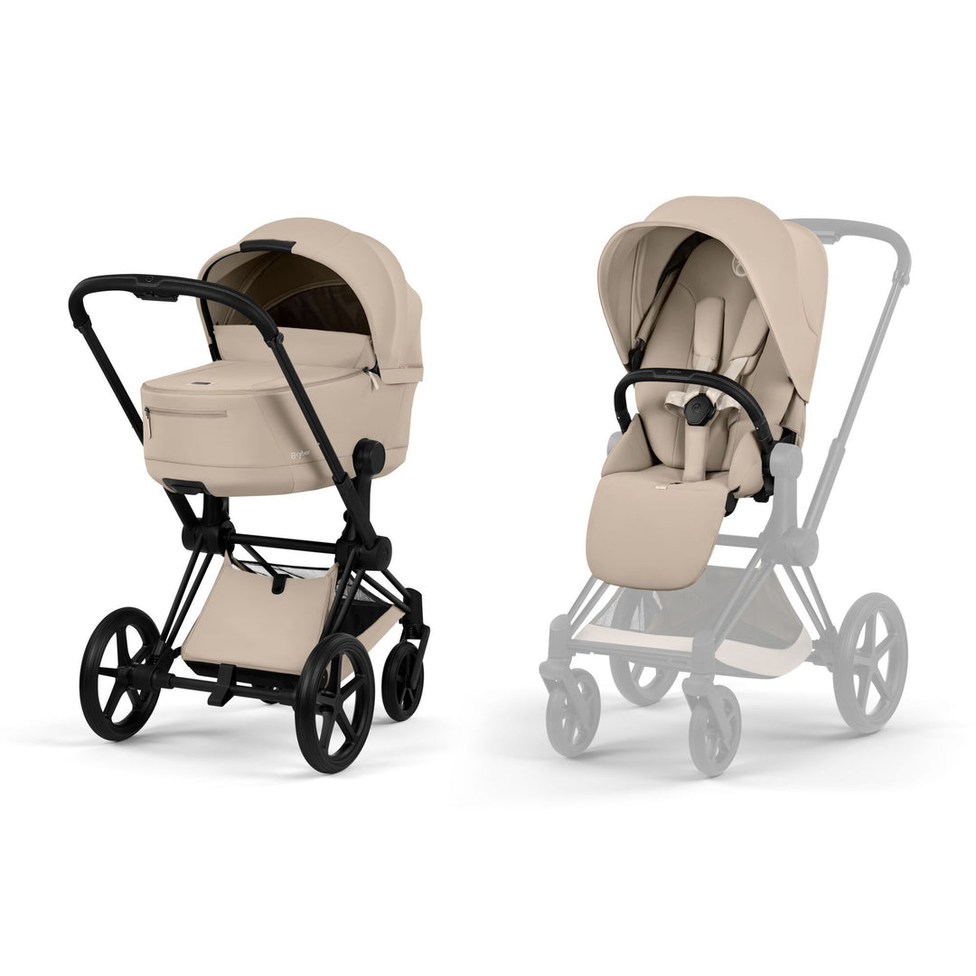 Cybex - Kinderwagen Priam Comfort Matt Black Frame | Cozy Beige