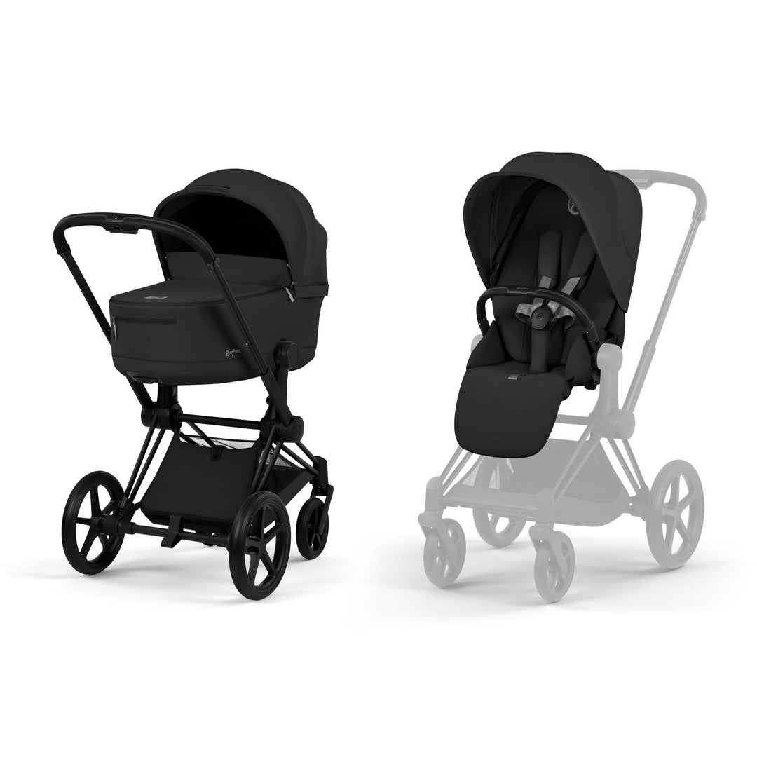 Cybex - Kinderwagen Priam Comfort Matt Black Frame | Sepia Black