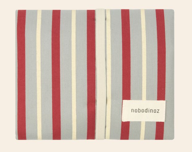 Nobodinoz verzorgingsmatje Stories Blue Red Stripes