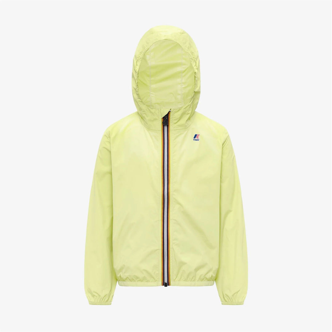 K-Way kinder regenjas Le Vrai 4.0 Claude in Yellow Lime, opvouwbare waterdichte jas