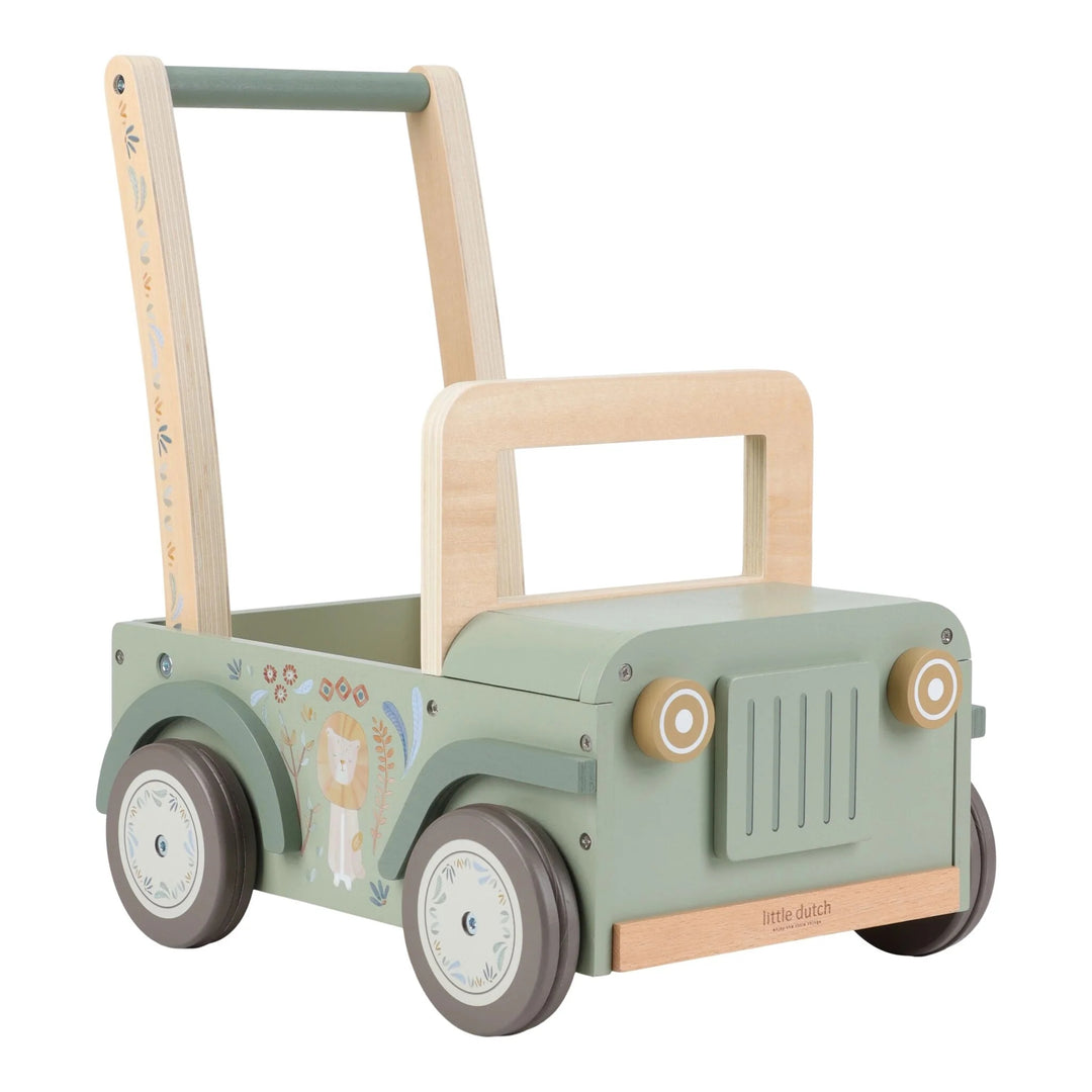 Little Dutch - Duwkar Safari Friends Auto Groen