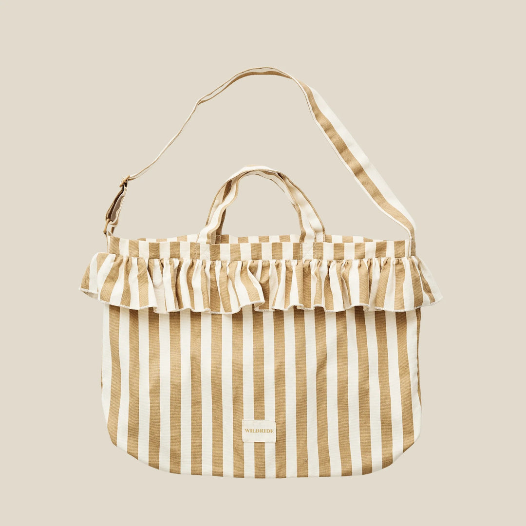 Wildride - Schoudertas Ruffle | Beige Stripe