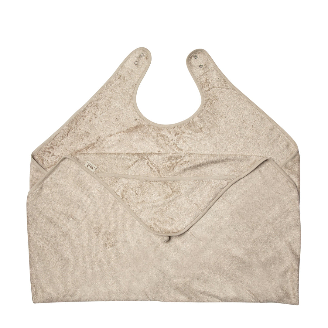 Timboo poncho cuddle towel Feather Grey