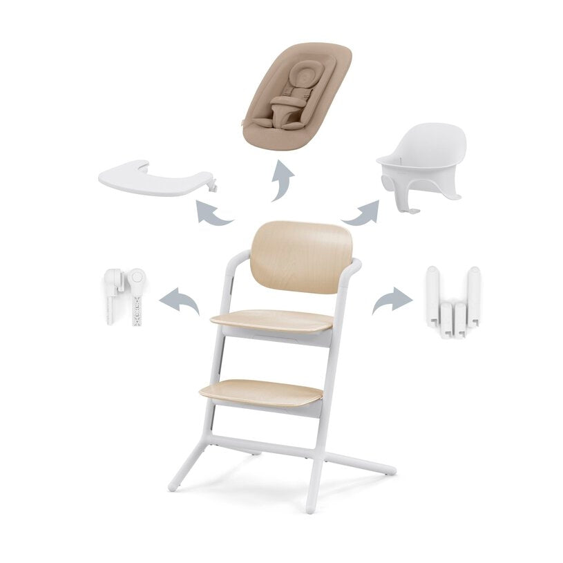 Cybex - Eetstoel Lemo 4-in-1 | Sand White