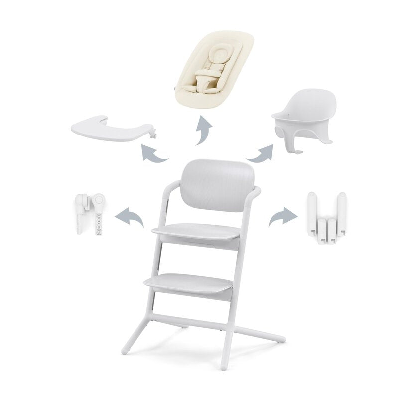 Cybex - Eetstoel Lemo 4-in-1 | All White
