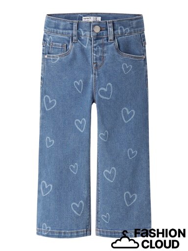 Name It - Wide Jeans Rose Medium Blue Denim