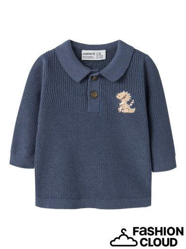 Name It - Knitted Cardigan Kolla Vintage Indigo