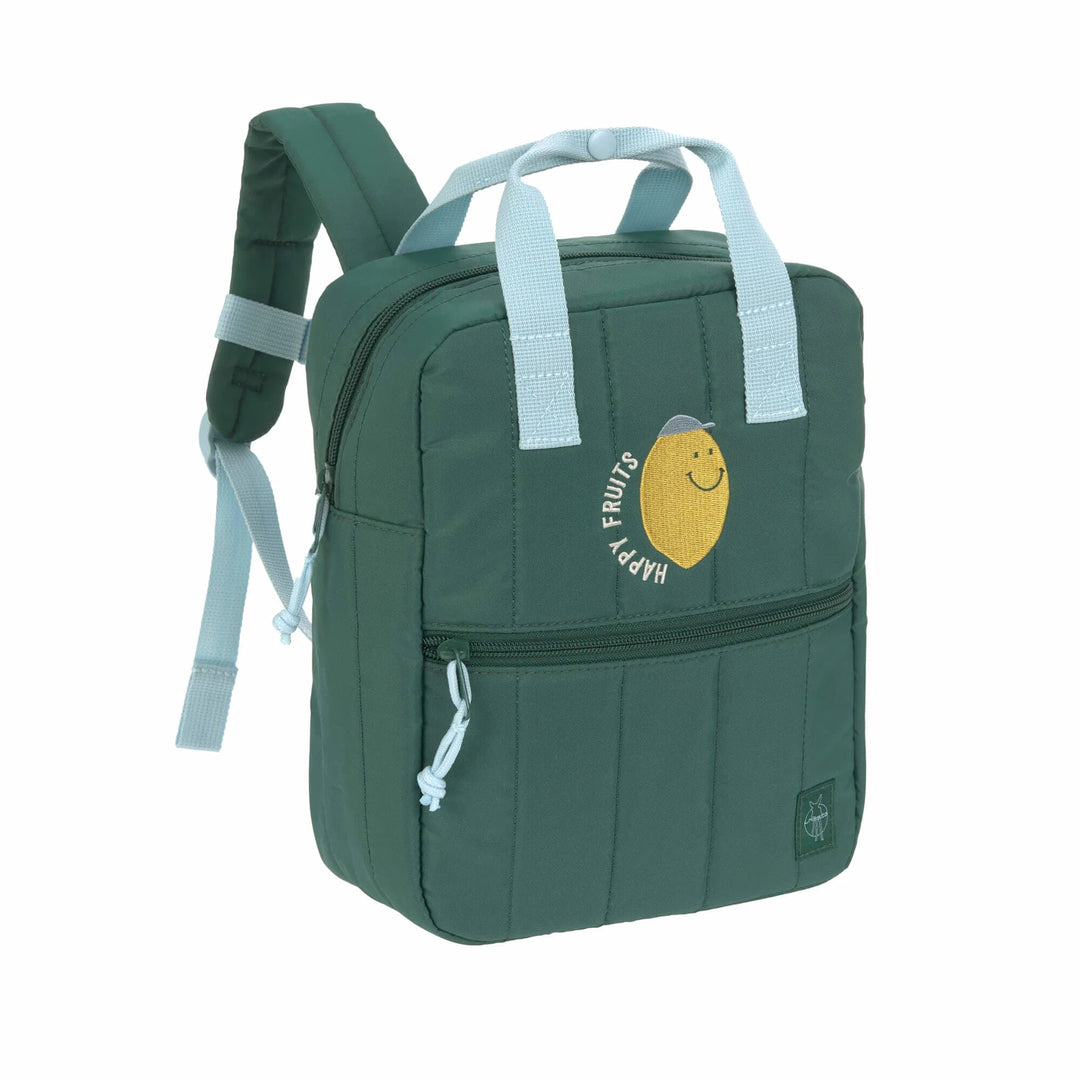 Lassig - Rugzak Mini Square Little Gang Lemon Dark Green