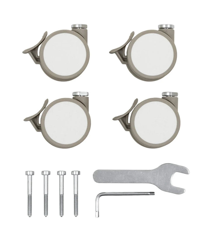Beige vergrendelbare wielen voor het Stokke Sleepi™ Bed.