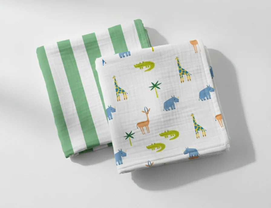 The Cotton Cloud - Tetradoek 60x60cm (2pack) | Croc Rock