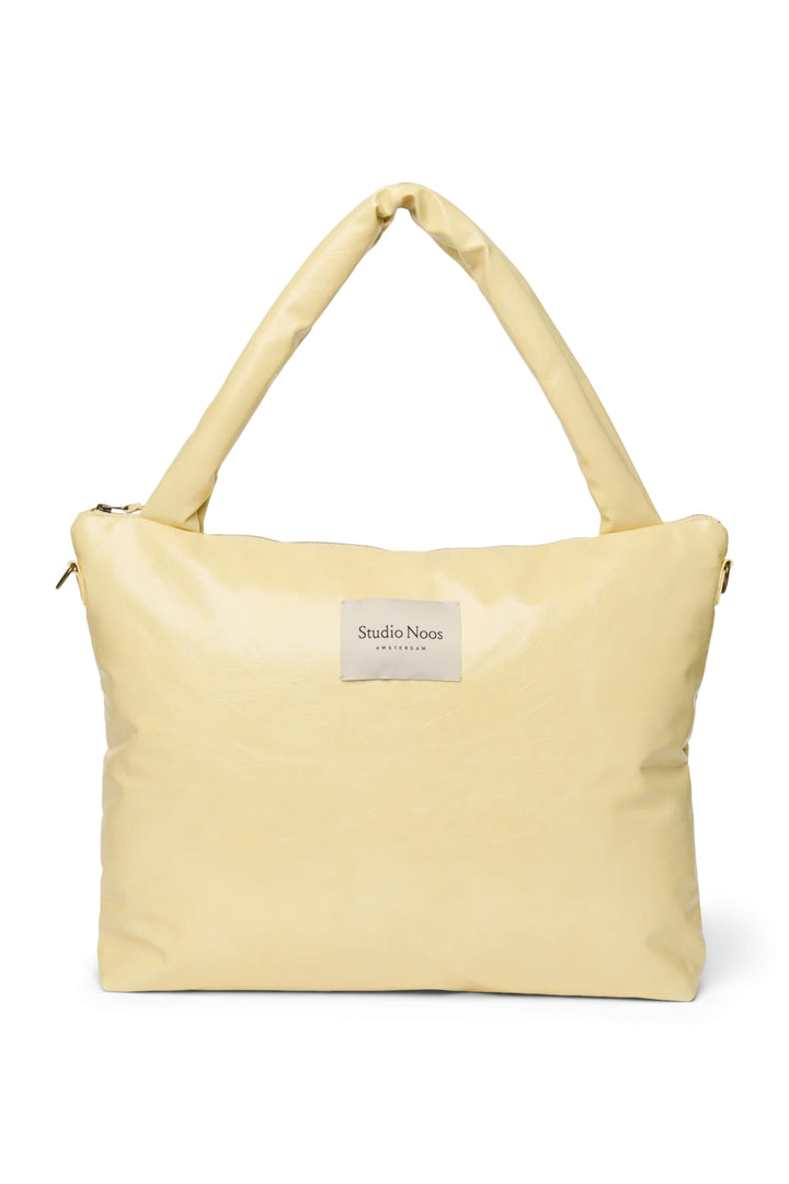 Studio Noos verzorgingstas Vegan Leather Butter Yellow voor kinderwagen