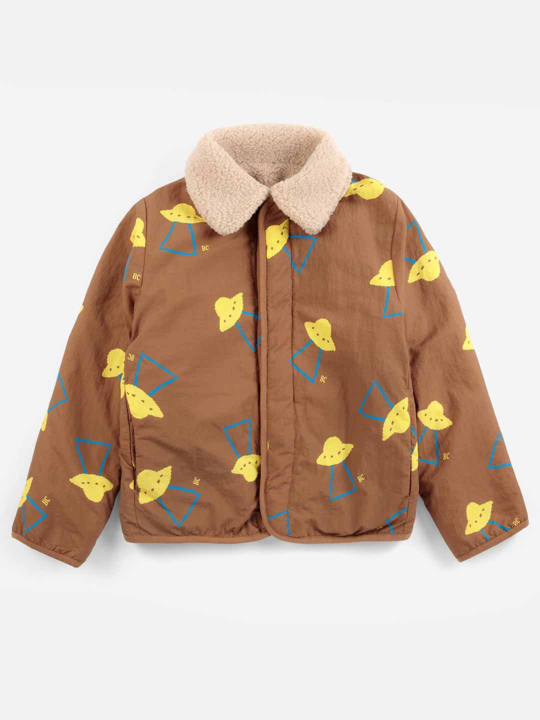 Bobo Choses - Pixel Abduction All Over Reversible Jacket Brown
