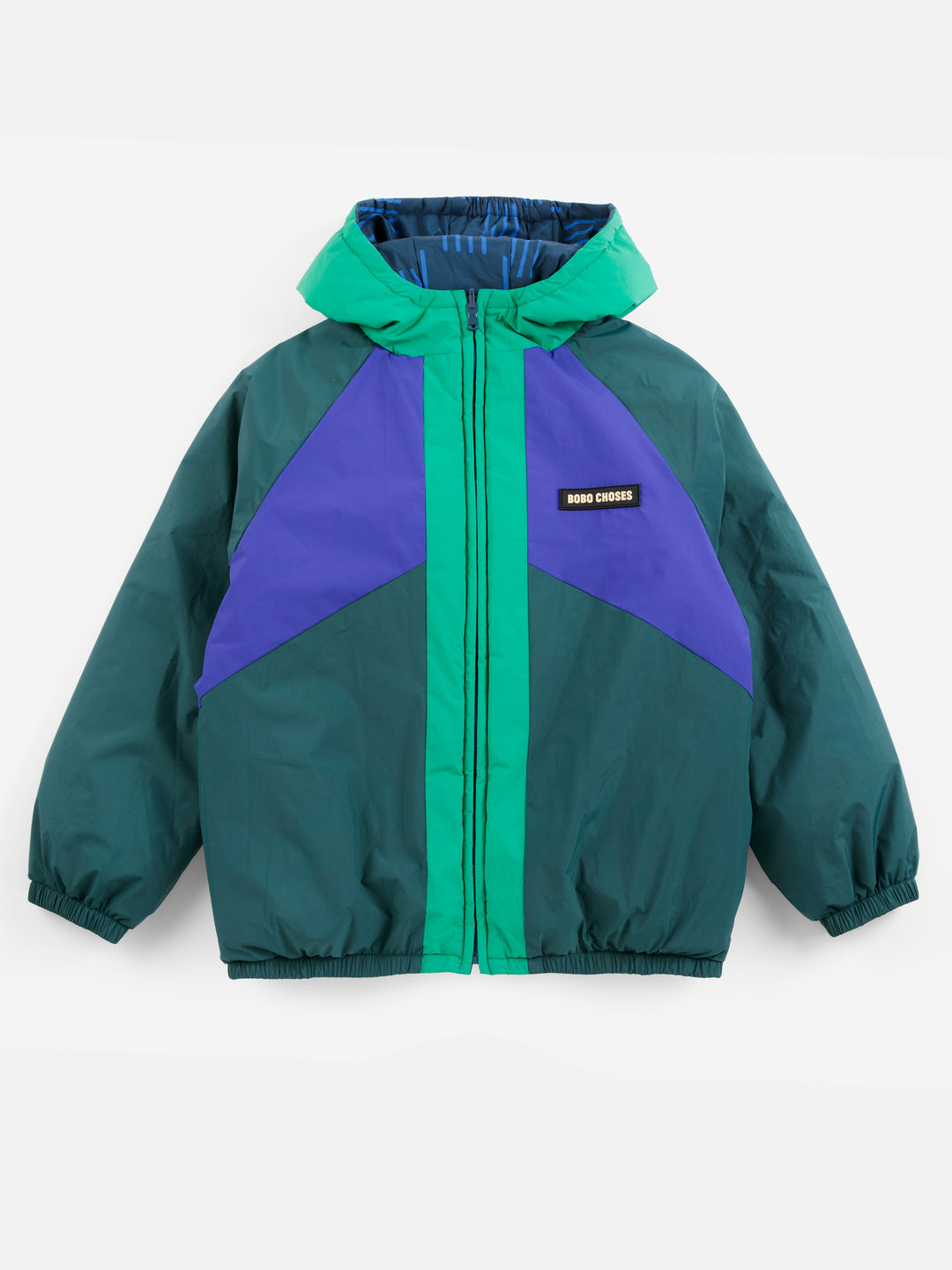 Bobo Choses - Almost Moiré All Over Reversible Anorak Navy Blue